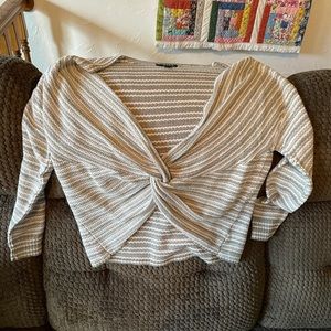 Cream colored stripped shirt